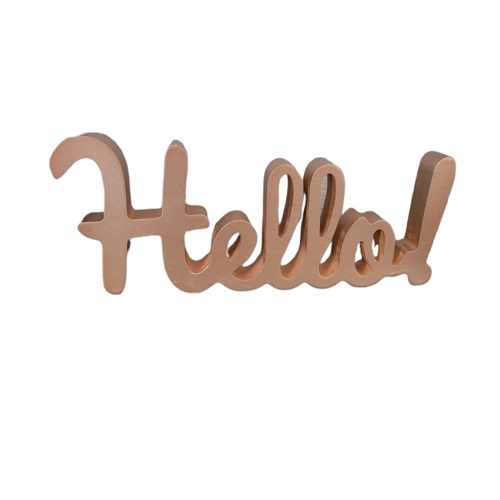 Wooden Hello Sign